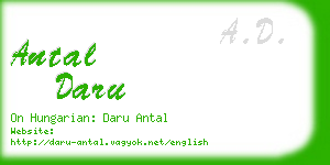 antal daru business card